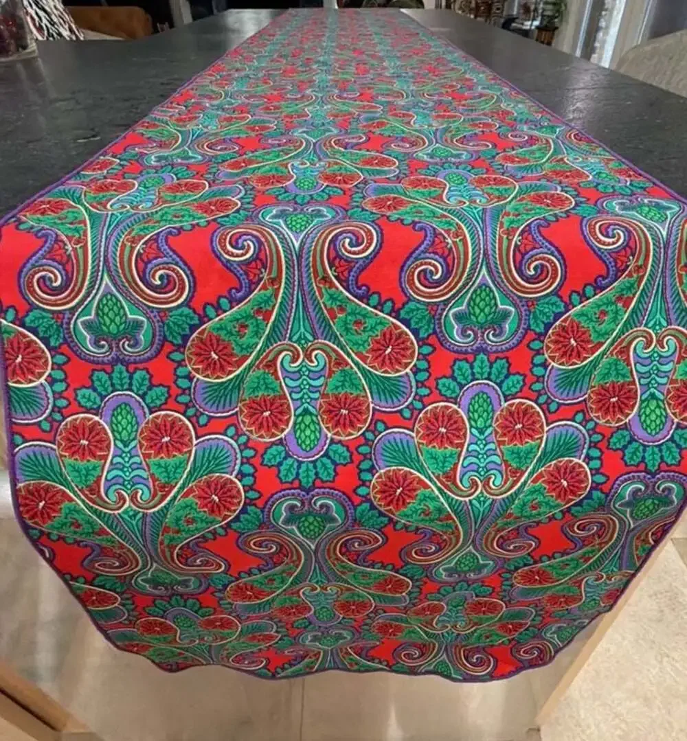 Vintage Bohemian Paisley Print Decorative Table Runner